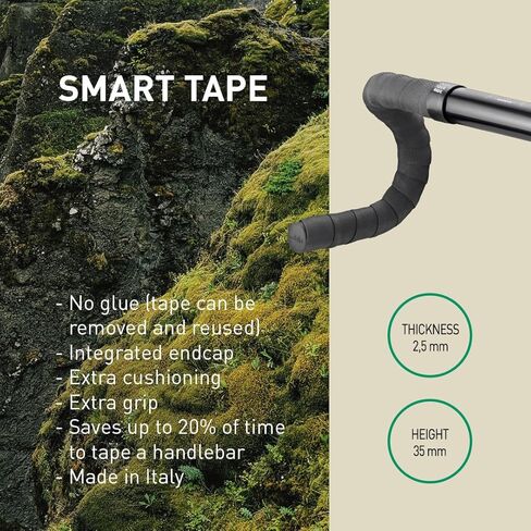 Celle Italia Smart Tape Black Bar Tape Thickness: 2.5mm Length: 25 x 1800 mm in Saudi Arabia
