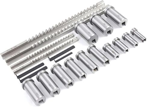 22 Pcs Keyway Broach Set - High Speed Steel Broach Kit with Collared Bushing & Shim, Metalworking Tools in Fitted Box for Industrial Applications in Saudi Arabia