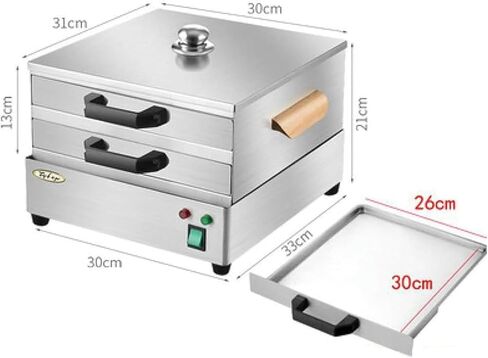 Rice Roll Steamer, Rice Noodle Rolls Machine, Stainless Steel Commercial Steamed Steamer, for Rice Seafood Bun () in Saudi Arabia