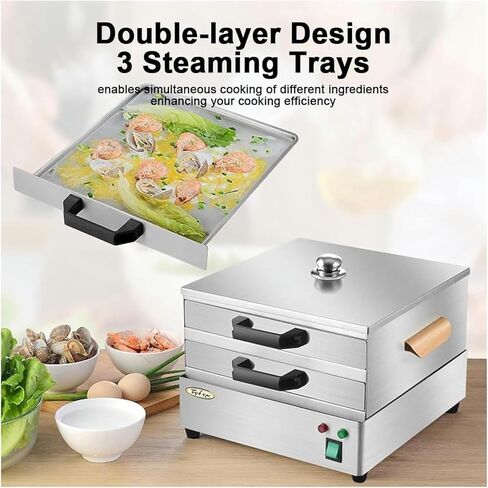 Rice Roll Steamer, Rice Noodle Rolls Machine, Stainless Steel Commercial Steamed Steamer, for Rice Seafood Bun () in Saudi Arabia