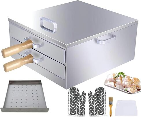 Rice Noodle Rolls Machine, Rice Roll Steamer, with Long Wooden Insulated Handle Steamer, for Cheung Fun Changfen Furnace Cooking Cuisine in Saudi Arabia