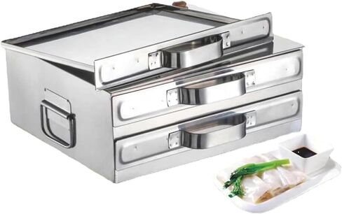 Rice Noodle Roll Steamer, Vermicelli Roll Machine, Stainless Steel Steamer, Can be Used for Steaming Rice Noodle Rolls, Steamed Buns, and Dumplings in Saudi Arabia
