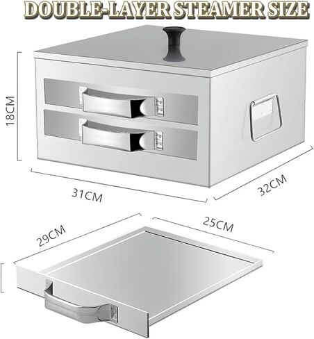 Rice Noodle Rolls Machine, Rice Roll Steamer, with a Removable lid, Easy to disassemble and Clean, Suitable for Gas stoves and Induction cookers in Saudi Arabia