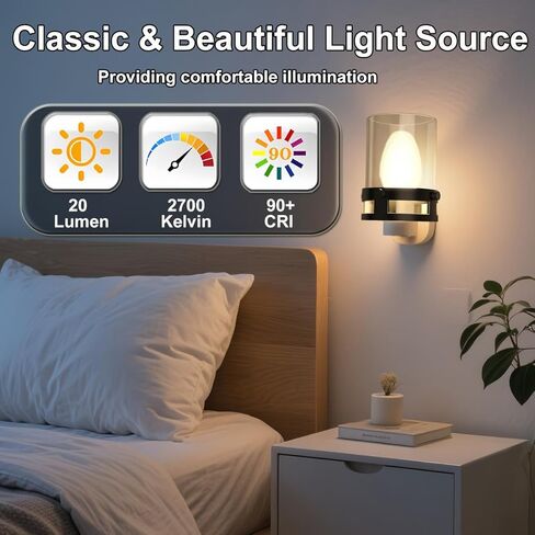 مصابيح إضاءة ليلية LED، مصابيح إضاءة مزخرفة C7 0.4 واط لشموع النوافذ/أضواء سلسلة/أضواء ليلية، مقاومة للماء، أبيض دافئ، 12 حزمة (أي ما يعادل لمبة متوهجة 4 واط) in Saudi Arabia