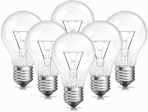 75 Watt Incandescent Light Bulbs, A19 75 WATT Incandescent Bulb Shatter Resistant Rough Service Light Bulb 75W A19 Shape, Soft White-6Pack in Saudi Arabia