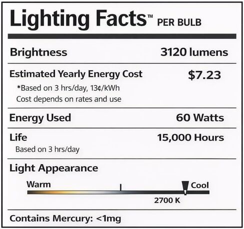 75 Watt Incandescent Light Bulbs, A19 75 WATT Incandescent Bulb Shatter Resistant Rough Service Light Bulb 75W A19 Shape, Soft White-6Pack in Saudi Arabia