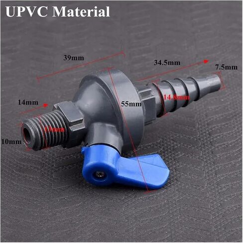 1/4 "ذكر الموضوع UPVC/PPH/PVDF/CPVC صمام أخذ العينات مختبر الكرة صمام معبد خرطوم موصل سريع (UPVC) in Kuwait