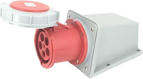 IP67 Industrial Plug and Socket Connector Three-Phase 3-core 4P5 Hole 63A/125A Waterproof Non-Explosion-Proof(5p125a Ip67 Dark Straight Seat Gp) in Saudi Arabia