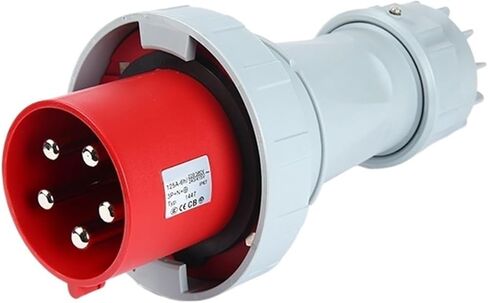 IP67 Industrial Plug and Socket Connector Three-Phase 3-core 4P5 Hole 63A/125A Waterproof Non-Explosion-Proof(5p125a Ip67 Dark Straight Seat Gp) in Saudi Arabia
