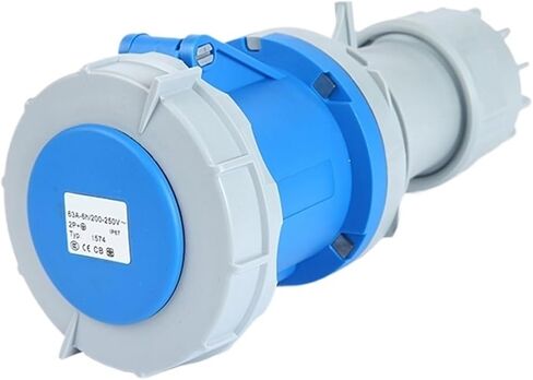 IP67 Industrial Plug and Socket Connector Three-Phase 3-core 4P5 Hole 63A/125A Waterproof Non-Explosion-Proof(5p125a Ip67 Dark Straight Seat Gp) in Saudi Arabia