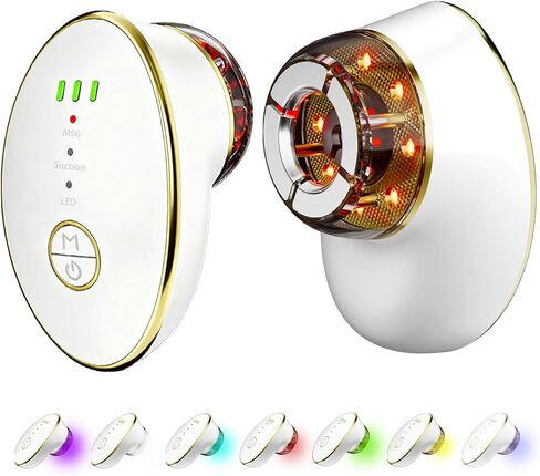 Red Light Therapy for Face,7 Color LED Lymphatic Drainage Massager Facial Cupping Suction for Skin Tightening, Face Lift Device in Saudi Arabia