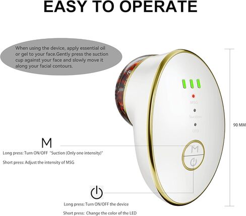 Red Light Therapy for Face,7 Color LED Lymphatic Drainage Massager Facial Cupping Suction for Skin Tightening, Face Lift Device in Saudi Arabia