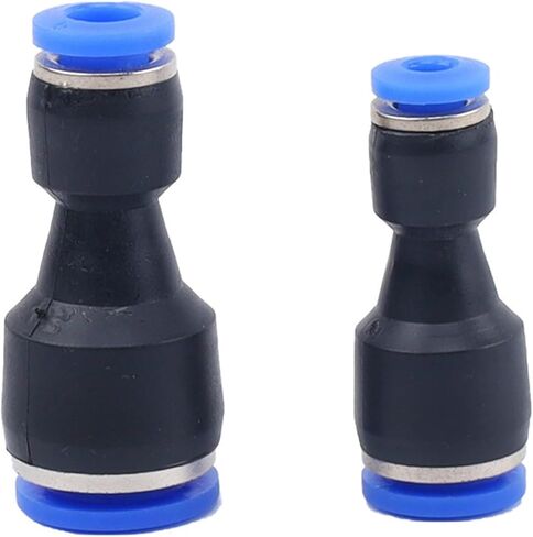 القصبة الهوائية المشتركة البلاستيك الأزرق Pg مستقيم من خلال قطر متغير مكون هوائي موصل المقابس السريعة 1 قطعة (PG12-10) in Kuwait