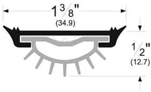 Pemko 209AV36 Door Bottom Shoe, Aluminum Finish, 36" x 1-3/8" x 1/2"H in Saudi Arabia