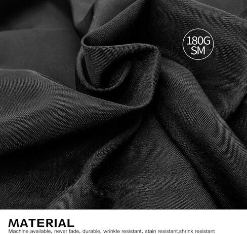 Surmente Black Tablecloth for Rectangle Tables, 90 x 132-inch Rectangular Table Cloth for 6-8 Ft Tables, Polyester Table Cover for Banquets, Parties, Events in Saudi Arabia