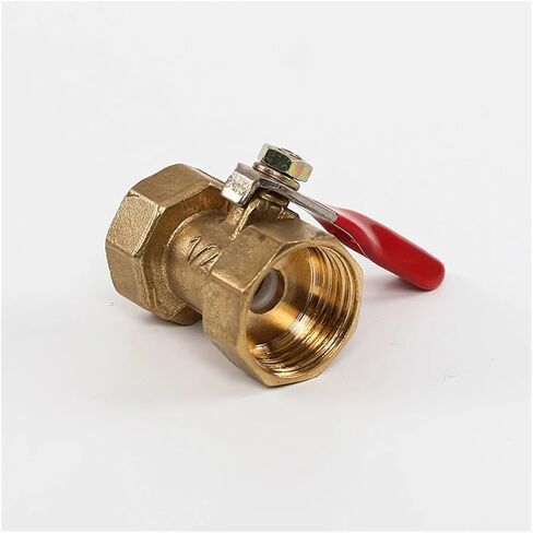 1PCS 1/8'' 1/4" 3/8'' 1/2'' Female Threaded Ball Valve Brass Connector Copper Fitting Coupler Adapter Brass Ball Valve(1/2") in Kuwait