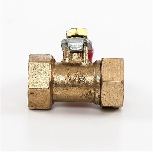1PCS 1/8'' 1/4" 3/8'' 1/2'' Female Threaded Ball Valve Brass Connector Copper Fitting Coupler Adapter Brass Ball Valve(1/2") in Kuwait