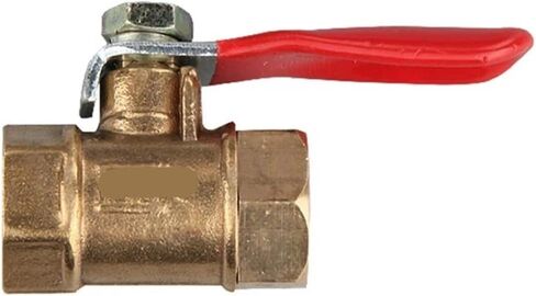 1PCS 1/8'' 1/4" 3/8'' 1/2'' Female Threaded Ball Valve Brass Connector Copper Fitting Coupler Adapter Brass Ball Valve(1/2") in Kuwait