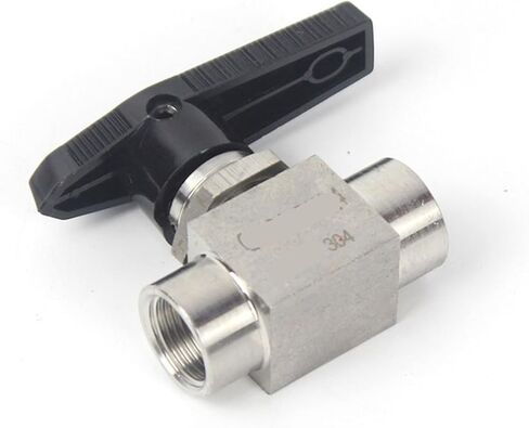 1PCS 1/8" 1/4" 3/8" 1/2" 3/4" 1" BSP/NPT Internal Thread 304 Stainless Steel Two-Way Ball Valve for high Temperature Water, Gas and Oil(3/8",NPT) in Kuwait