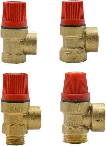 1PCS Solar Water Heater Brass Safety Valve Drainage Pressure Relief Switch 1/2" 3/4" Female x Female/Female x Male Brass Safety Valve(1l2 Female x Female,9 Bar) in Saudi Arabia