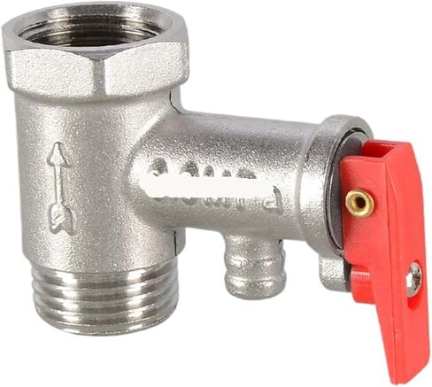1PCS 1/2" Brass Nickel Plated Water Heater Special Safety Valve Pressure Relief Valve Pressure Relief Valve Accessories(2P) in Kuwait