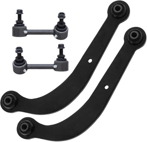 محور ديترويت - مجموعة تعليق 4 قطع للواجهة الأمامية لـ 2004-2008 Ford F-150، 2006-2008 Lincoln Mark LT، 2 ذراع تحكم علوي مع مفاصل كروية 2 استبدال مفاصل كروية سفلية in Kuwait