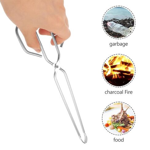 Stainless Steel Garbage Clamp Trash Picker Grabber Tool 24cm Heat-Resistant Wire 4.8mm Diameter for Home and Outdoor Waste Pickup in Saudi Arabia