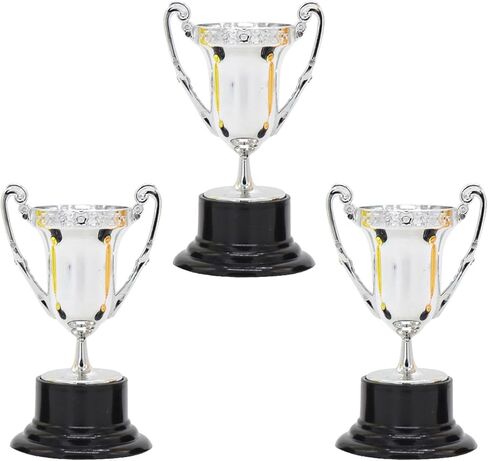 Amagogo 3 Pieces Award Trophy Mini Trophy Cups Desktop Trophy Props Party Prize Material Pp Suitable for Kids Competitions Classroom Rewards in Saudi Arabia