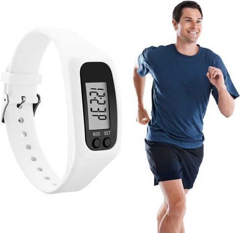 Silicone Fitness Tracker Watch, Pedometer Watch with Large LED Screen, No App Step Counting Bracelet, Calorie & Distance Tracker for Walking Running for Men Women in Saudi Arabia