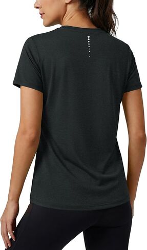 MAGCOMSEN Short Sleeve Workout Tops for Women Athletic Moisture Wicking Shirts Quick Dry Crewneck Running Gym Summer Tee in Saudi Arabia