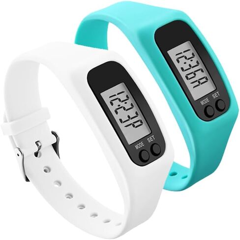 Silicone Fitness Tracker Watch, Pedometer Watch with Large LED Screen, No App Step Counting Bracelet, Calorie & Distance Tracker for Walking Running for Men Women in Saudi Arabia