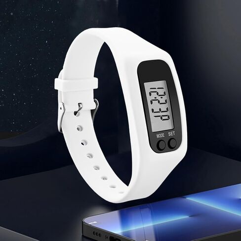 Silicone Fitness Tracker Watch, Pedometer Watch with Large LED Screen, No App Step Counting Bracelet, Calorie & Distance Tracker for Walking Running for Men Women in Saudi Arabia