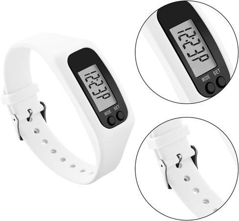 Silicone Fitness Tracker Watch, Pedometer Watch with Large LED Screen, No App Step Counting Bracelet, Calorie & Distance Tracker for Walking Running for Men Women in Saudi Arabia