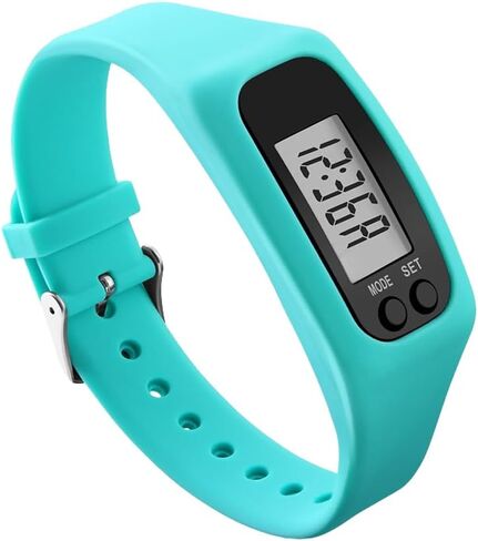 Silicone Fitness Tracker Watch, Pedometer Watch with Large LED Screen, No App Step Counting Bracelet, Calorie & Distance Tracker for Walking Running for Men Women in Saudi Arabia