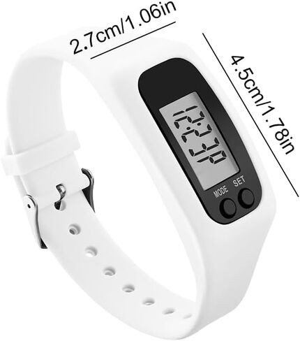 Silicone Fitness Tracker Watch, Pedometer Watch with Large LED Screen, No App Step Counting Bracelet, Calorie & Distance Tracker for Walking Running for Men Women in Saudi Arabia