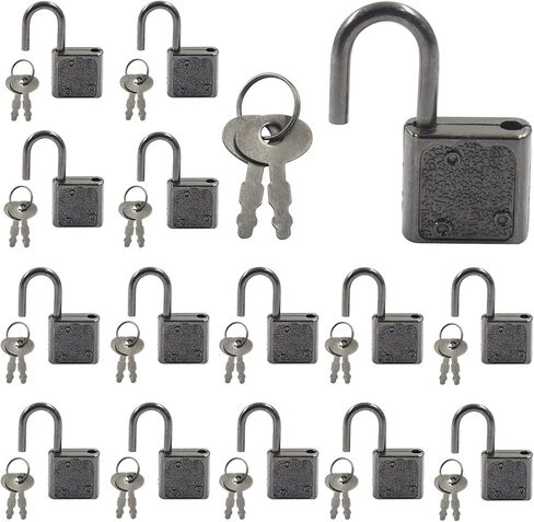 15 Pcs Mini Lock with Key, Gold Tiny Lock, Small Luggage Locks, Mini Padlock for Suitcase, Schoolbag, Boxes, Decor in Saudi Arabia