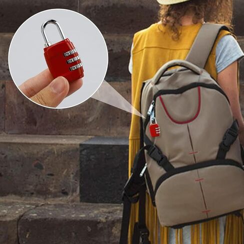 Luggage Lock Combination Travel Lock Suitcase Zipper 3-Digit Combination Padlock for Luggage Backpack Carry On in Saudi Arabia