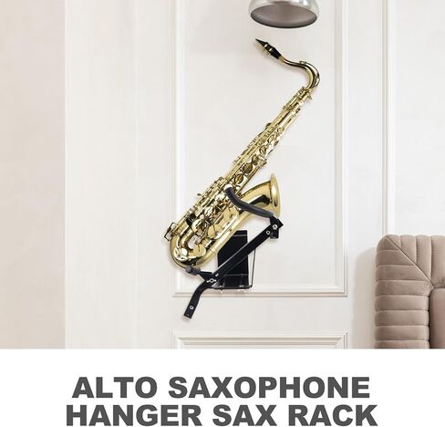 Veemoon ألتو ساكسفون جدار جبل حامل الساكسفون حامل الرف مع لوحة فتحة لتخزين ساكس متوسطة الحجم وإكسسوارات العرض in Kuwait