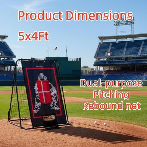 Garvee 2-in-1 Baseball Pitching and Rebounder Net, with Zone – Pitchback Trainer for Throwing, Fielding, and Practice Drills in Saudi Arabia