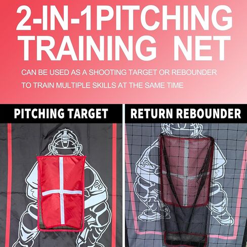 Garvee 2-in-1 Baseball Pitching and Rebounder Net, with Zone – Pitchback Trainer for Throwing, Fielding, and Practice Drills in Saudi Arabia