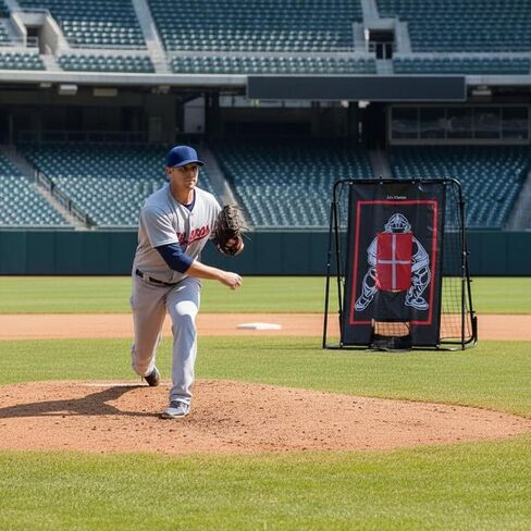Garvee 2-in-1 Baseball Pitching and Rebounder Net, with Zone – Pitchback Trainer for Throwing, Fielding, and Practice Drills in Saudi Arabia