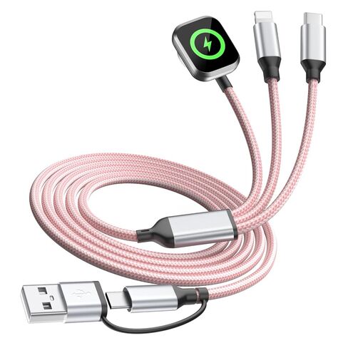 Aerolite for Travel Essentials, 3 in 2 Multi Charging Cable for Apple Watch & iPhone 17 Charger, Portable Charger Cord for iWatch Ultra/SE/11-1 & iPhone 17-11, Vacation Camping Car Home Office(4FT) in Saudi Arabia