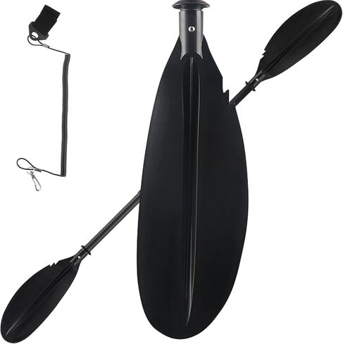 Kayak Paddle, 70"-96" Kayak Paddles Oars for Boating Heavy Duty Adjustable Shaft Comfort Grips with Paddle Leash for Kayaking Boating Canoeing River Tubing (Black) in Saudi Arabia