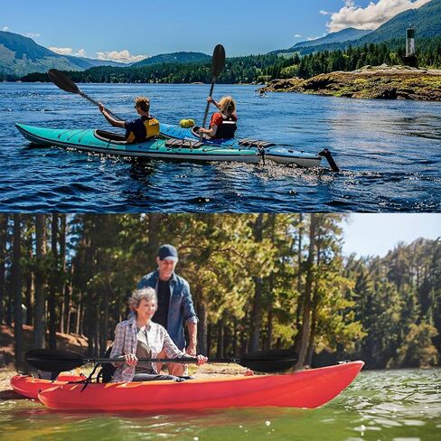 Kayak Paddle, 70"-96" Kayak Paddles Oars for Boating Heavy Duty Adjustable Shaft Comfort Grips with Paddle Leash for Kayaking Boating Canoeing River Tubing (Black) in Saudi Arabia