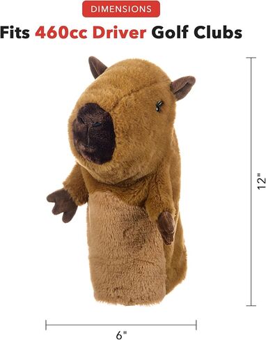 Daphne's Headcovers Capybara Driver Headcover | Funny Golf Club Covers | Golf Head Covers for Drivers | Stylish Golf Club Head Covers | Golf Driver Covers | Men’s & Women’s Driver Headcover in Saudi Arabia
