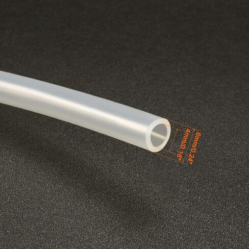 uxcell Silicone Tube 4mm ID X 6mm OD 16.4' Flexible Silicone Rubber Tubing Water Air Hose Pipe Translucent for Pump Transfer in Saudi Arabia