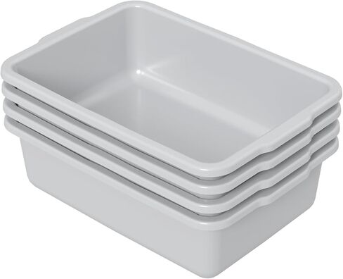 35 L Large Plastic Commercial Bus Tub, 4 Packs Large Bus Box, Gray in Saudi Arabia
