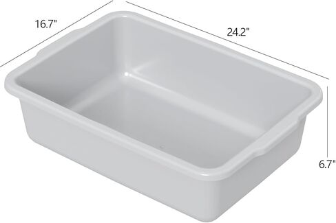 35 L Large Plastic Commercial Bus Tub, 4 Packs Large Bus Box, Gray in Saudi Arabia