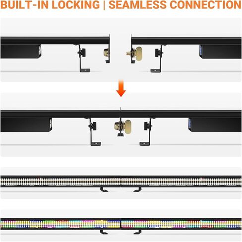 LED Stage Wash Light Bar: 120W 36LEDs RGBW 4IN1 Color Changing - Detachable Diffuser - Pixel & Beam Effects - DMX Master Slave Control - Uplight for Events DJ Bar Party Music Show Band Performance in Kuwait
