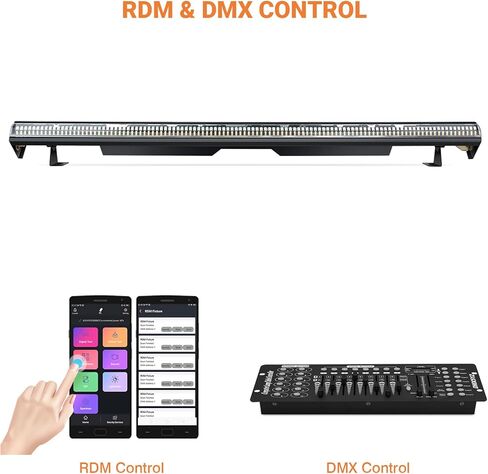 LED Stage Wash Light Bar: 120W 36LEDs RGBW 4IN1 Color Changing - Detachable Diffuser - Pixel & Beam Effects - DMX Master Slave Control - Uplight for Events DJ Bar Party Music Show Band Performance in Kuwait
